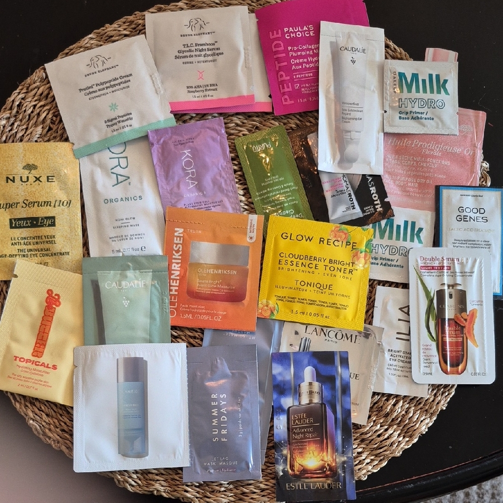 Lot Of 25 Sephora Skincare Foil Samples